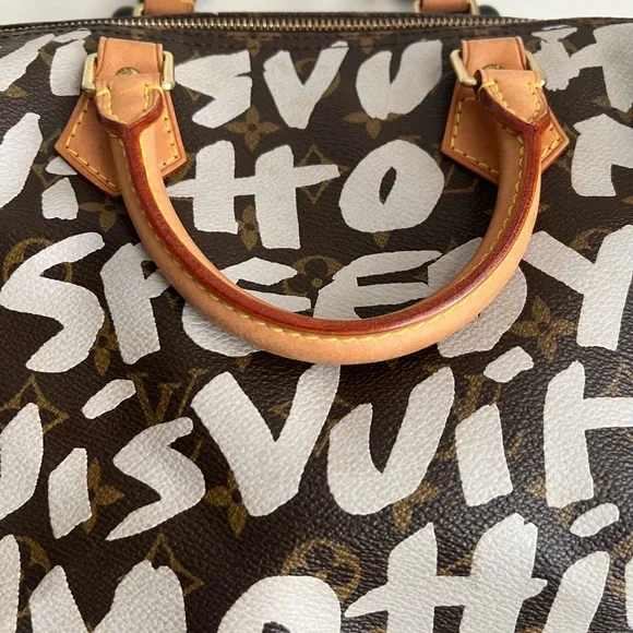 Louis Vuitton GRAFFITI SPEEDY 30 Purse Stephen SPROUSE Top Handle Bag Monogram - Picture 3 of 14